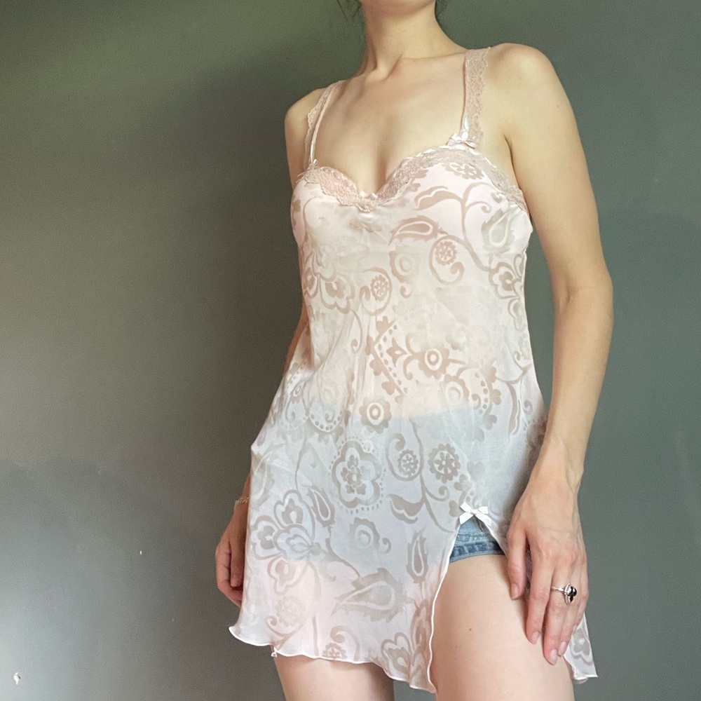 floral lingerie slip